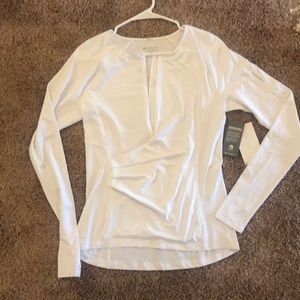 Athleta— White long sleeved jogger top